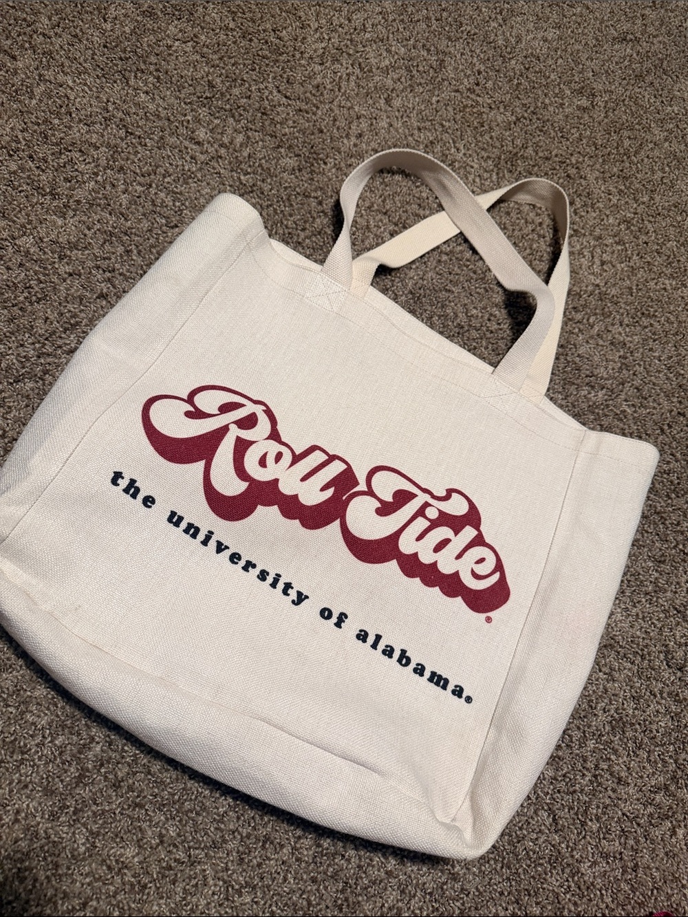 Like new University of Alabama Roll Tide canvas tote bag - Picture 1 of 10